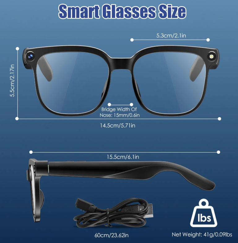 HD Camera AI Smart Glasses